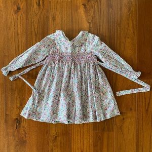 La Coqueta - Long Sleeve Smocked Dress - Holiday- 3Y